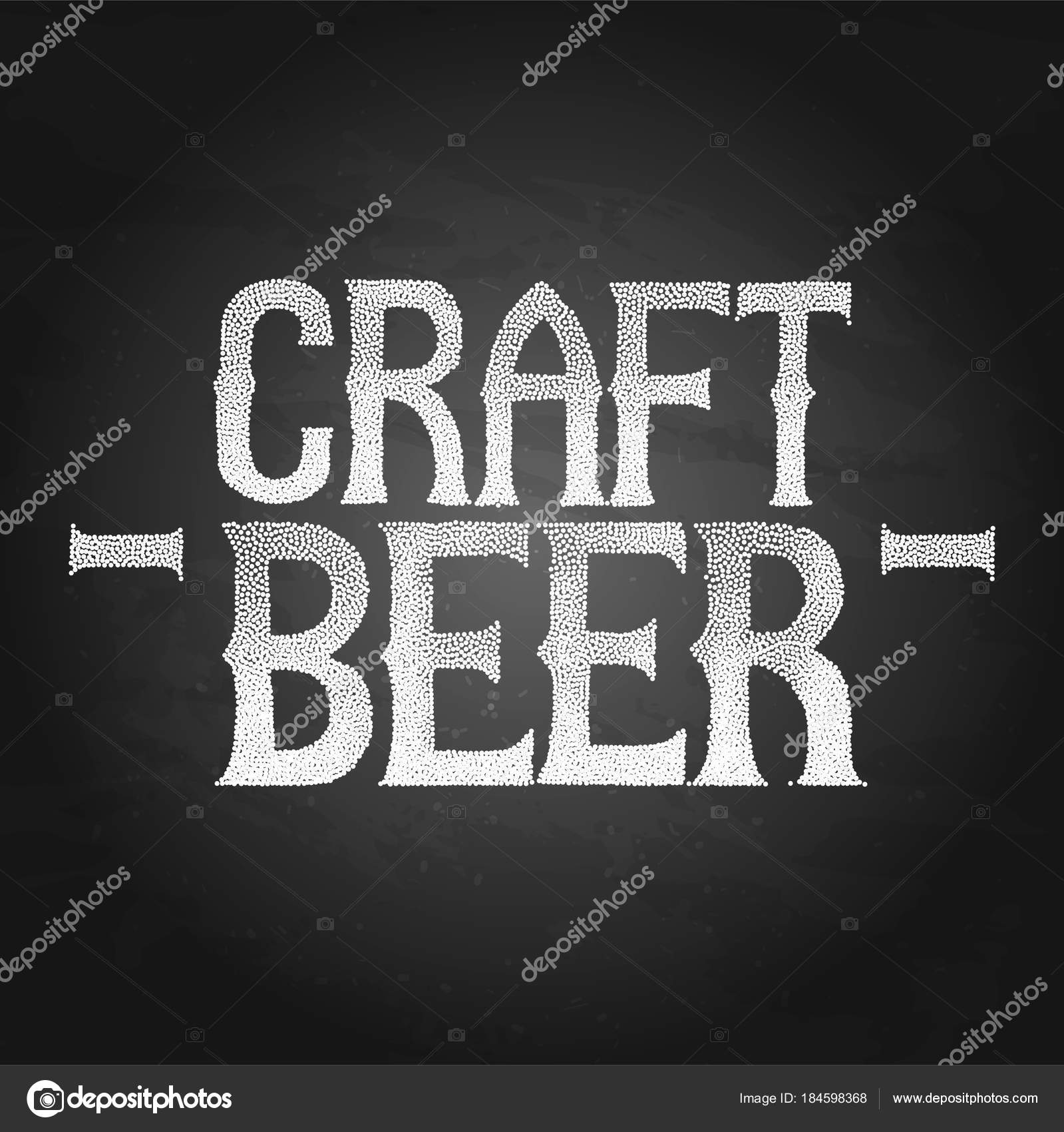 Craft Beer phrase in stippling technique Stock Vector Image by