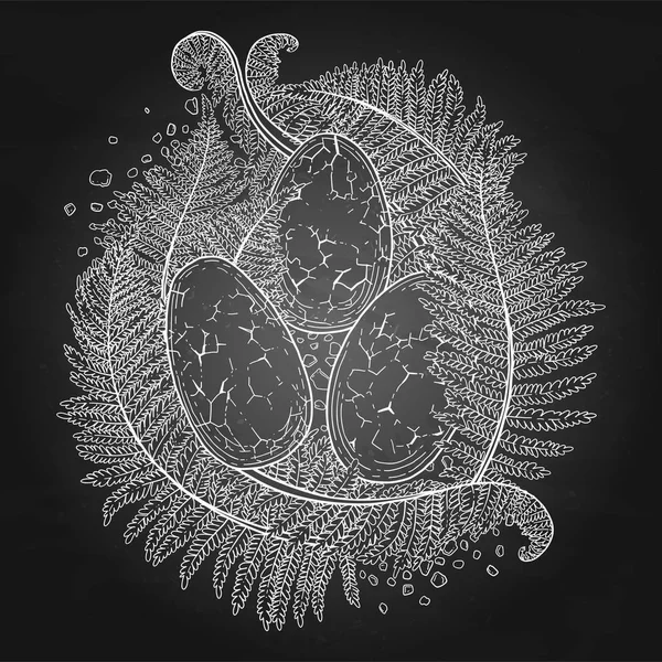 Graphic dinasaur Egg - Stok Vektor