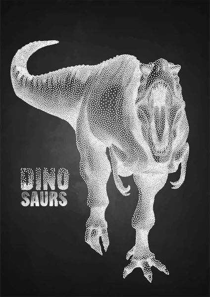 Динозавр в техніці стяжки — стоковий вектор