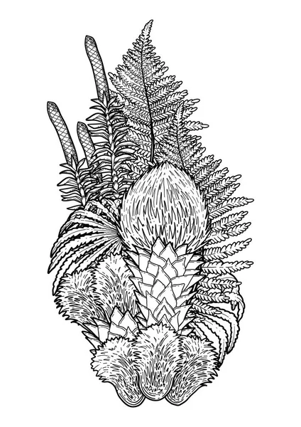 图形史前植物 — 图库矢量图片