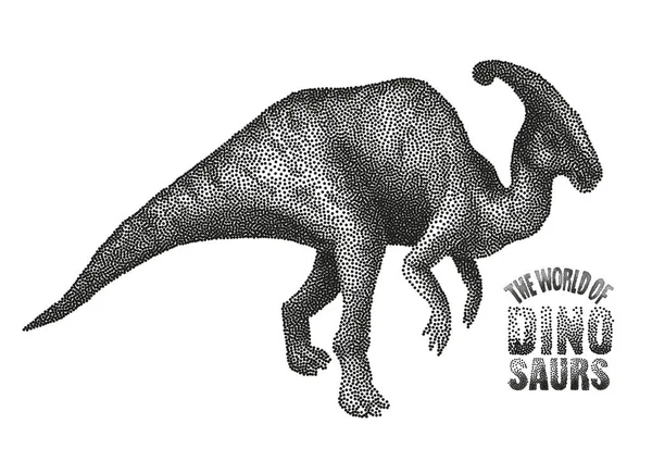 Δεινόσαυρος σε μαιανδρικά σχήματα τεχνική — Διανυσματικό Αρχείο