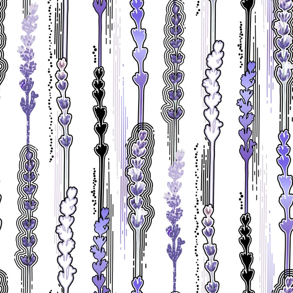 Kombinerade lavendel mönster — Stock vektor