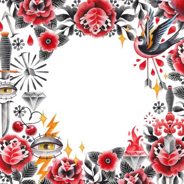 Suluboya eski okul tasarım