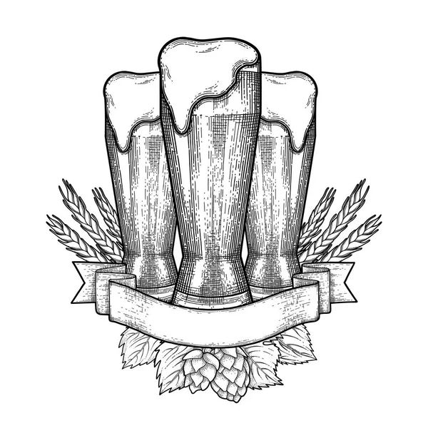Grafische bier ontwerp — Stockvector