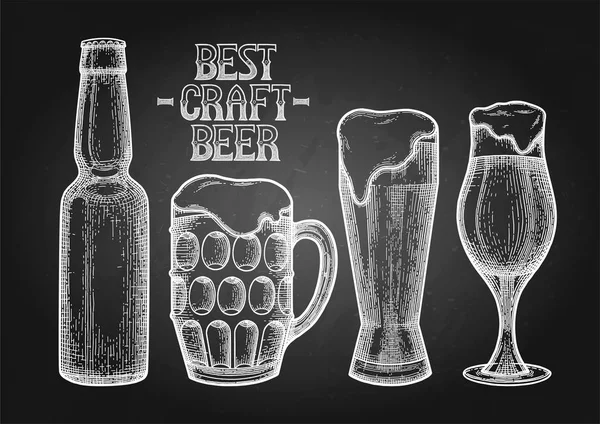 Graficzny szklanki piwa — Wektor stockowy