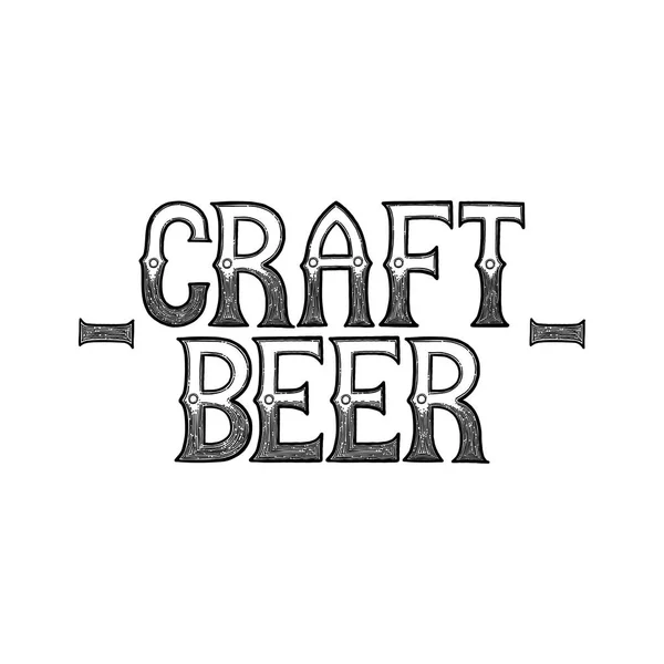 Graphic craft beer — Stock Vector