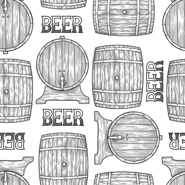 Barriles gráficos de cerveza — Vector de stock