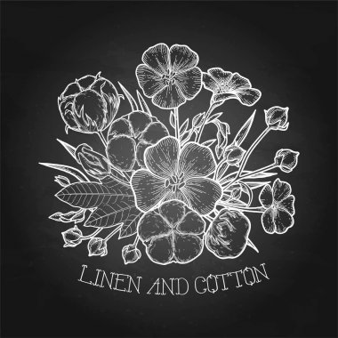 Keten ve pamuk grafik tasarım