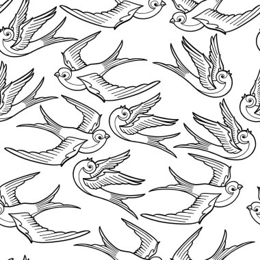 Grafik uçan kuşlar