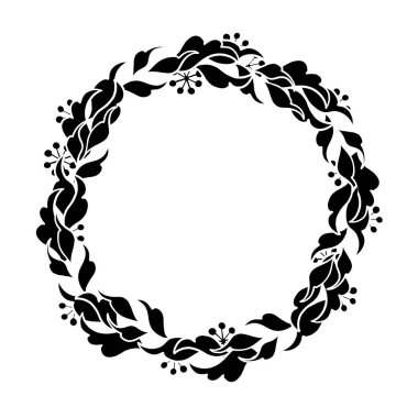 Grafik çiçek çelenk