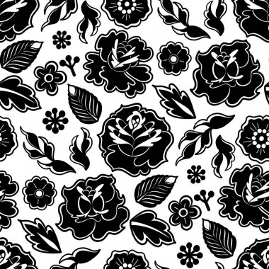 grafik çiçek desenli