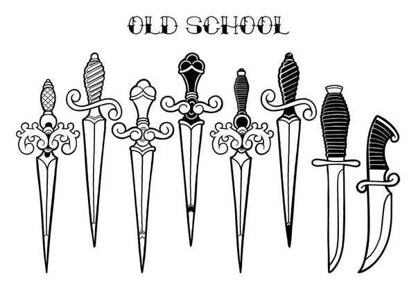 Графические декоративные ножи — стоковый вектор