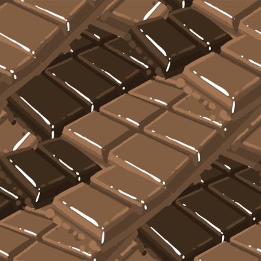 Koyu çikolata ve sütlü çikolata. Kusursuz desen