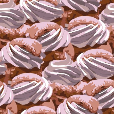 Semla. Traditional swedish dessert with whipped cream.