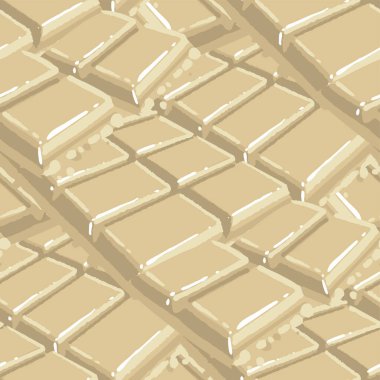 Beyaz çikolata çubukları. Tekrarlanan pürüzsüz desen