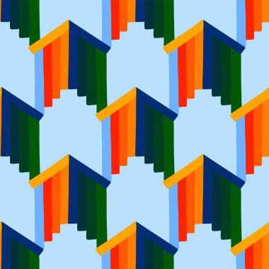 Çok renkli çizgili okun soyut deseni