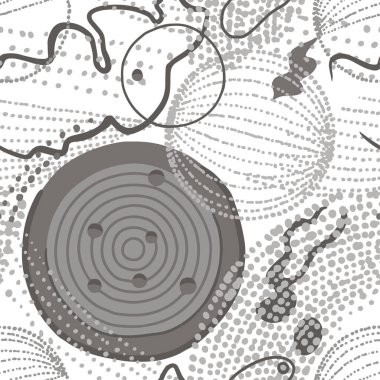 Güneş sistemindeki yıldızların ve gezegenlerin soyut astronomik deseni