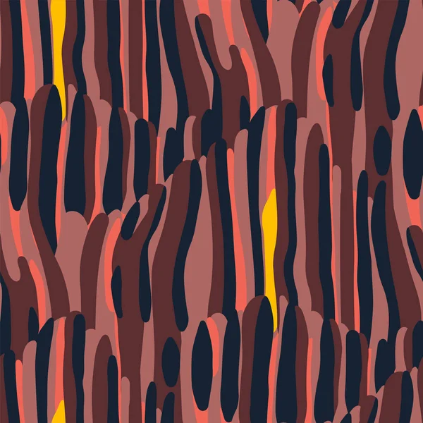 Patrón abstracto de rayas onduladas verticales de terracota, rosa y gris — Vector de stock