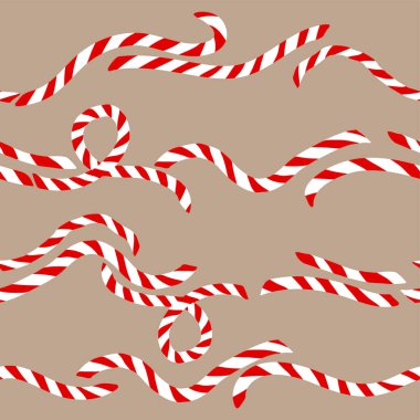 Kıvrımlı, kırmızı ve beyaz çizgili çizgilerin soyut, pürüzsüz deseni