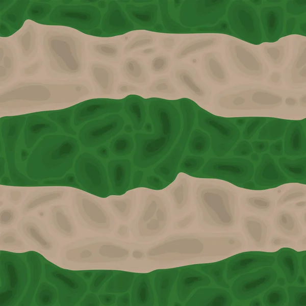 米黄色和绿色软质无形体结构的抽象无缝图案 — 图库矢量图片