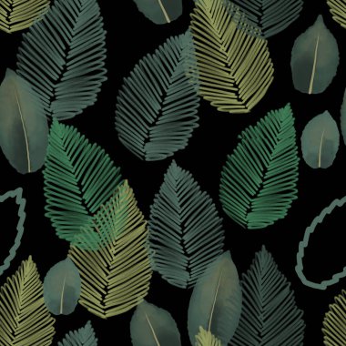 Gül yapraklarının pürüzsüz deseni yumurtadan çıkma tekniğinde canlı renklerde çizilmiş.