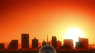 Atlantic City New Jersey ABD Amerika manzarası gündoğumu kalkış