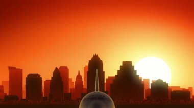 Austin Texas ABD Amerika manzarası gündoğumu kalkış