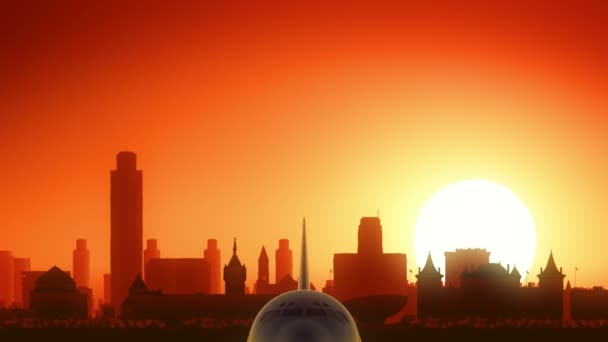 Albany New York USA Amérique Skyline Sunrise Décollage 