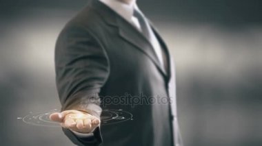 Your konuşmak İngiliz işadamı tutmak el yeni teknolojileri yapmak