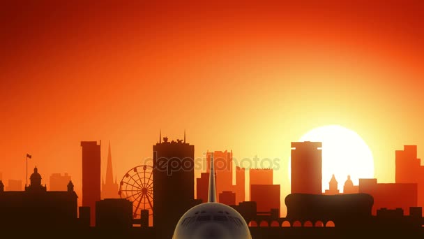 Birmingham Royaume-Uni Skyline Sunrise décollage 