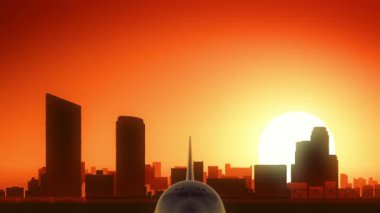 Grand Rapids Michigan ABD Amerika manzarası gündoğumu kalkış