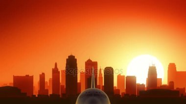 Kansas City Missouri ABD Amerika manzarası gündoğumu kalkış