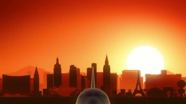 Las Vegas Nevada ABD Amerika manzarası gündoğumu kalkış