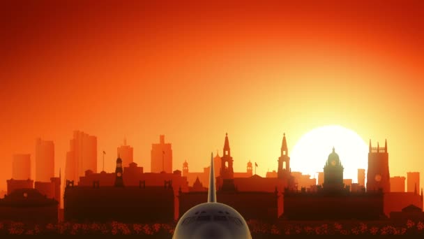 Leeds Angleterre Royaume-Uni Skyline Sunrise décollage — Video