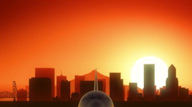 Portland Oregon ABD Amerika manzarası