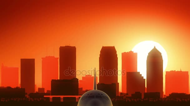 Skyline Tampa Floryda Stany Zjednoczone Ameryki — Wideo stockowe