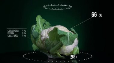 Vitaminler ile karnabahar Infographic