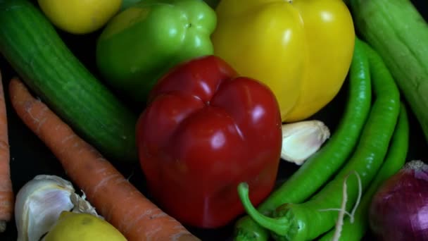 Surtido de verduras, de cerca — Vídeos de Stock