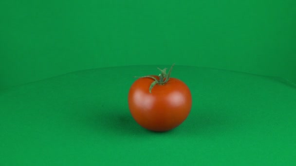 Tomate tournant dans l'écran vert — Video
