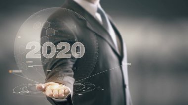 İşadamı 2020 tutan el yeni teknolojileri