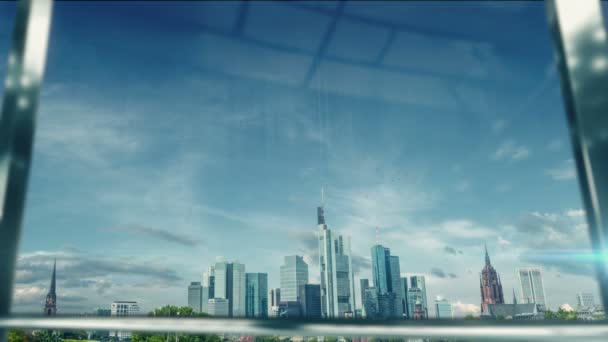 프랑크푸르트 제 3 적이 있는 중요 한 회의에서 사업가 핸드쉐이킹 — 비디오