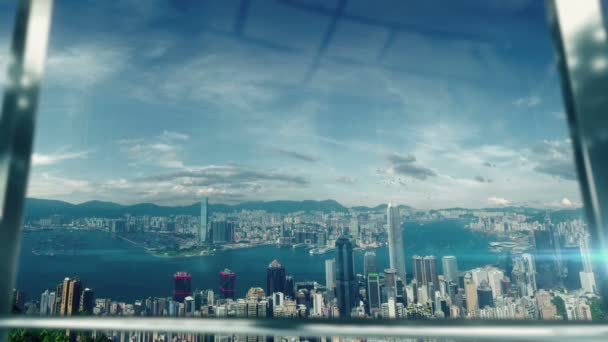Бізнесмен рукостисканням на важливу зустріч у Гонконгу — стокове відео