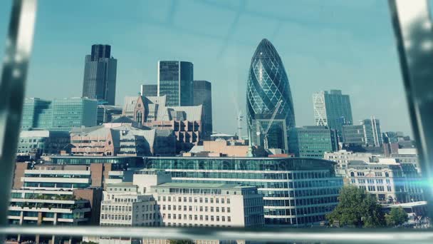 Businessman handshaking at important meeting in London third version — Stock Video