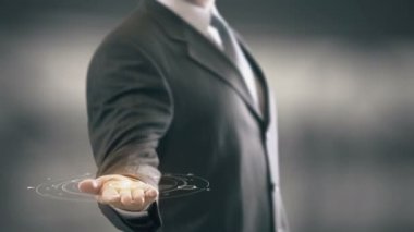 Yüksek sıcaklık Superfluidity hologram işadamı kavramı ile