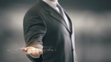Zaman Multiplexed optik çekim hologram işadamı kavramı ile