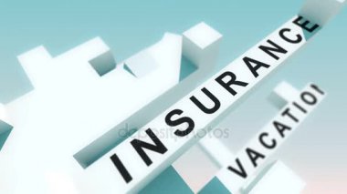 İşçi tazminat kelime küpleri ile animasyon