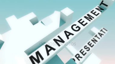 Pazarlama planı kelime küpleri ile animasyon