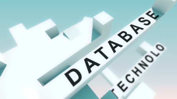 Parole Big Data animate con cubi — Video Stock