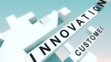 Müşteri memnuniyeti kelime küpleri ile animasyon