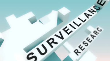 Pazar çözümleme kelime küpleri ile animasyon